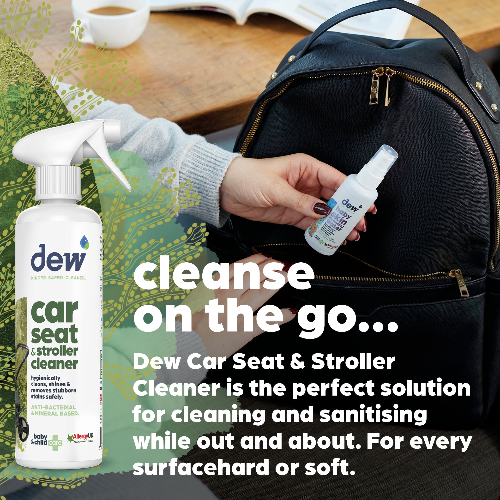 Car Seat & Stroller Cleaner - Cleanse On The Go...