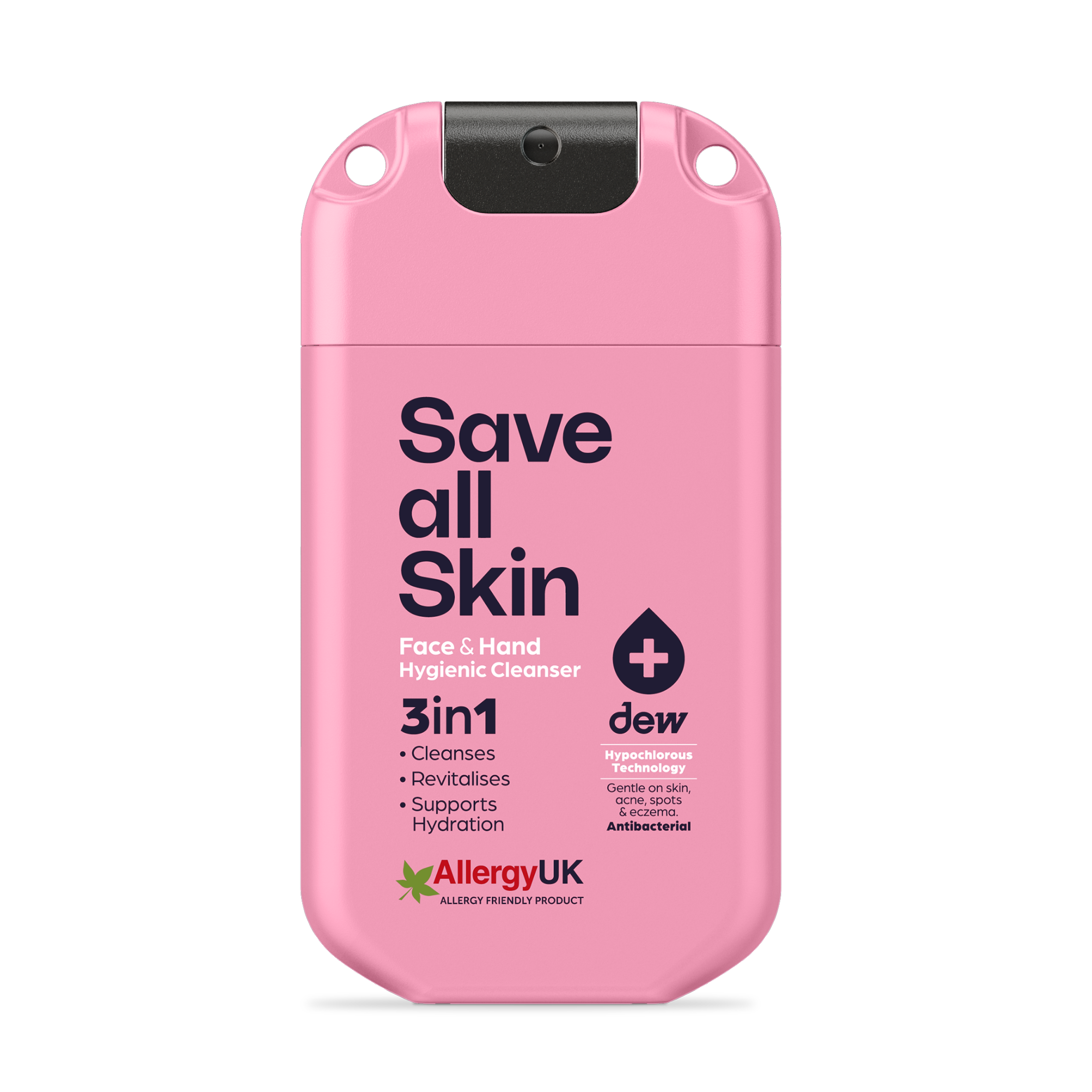 3-in-1 Face & Hand Hygienic Cleanser 30ml mist - Pop Pink