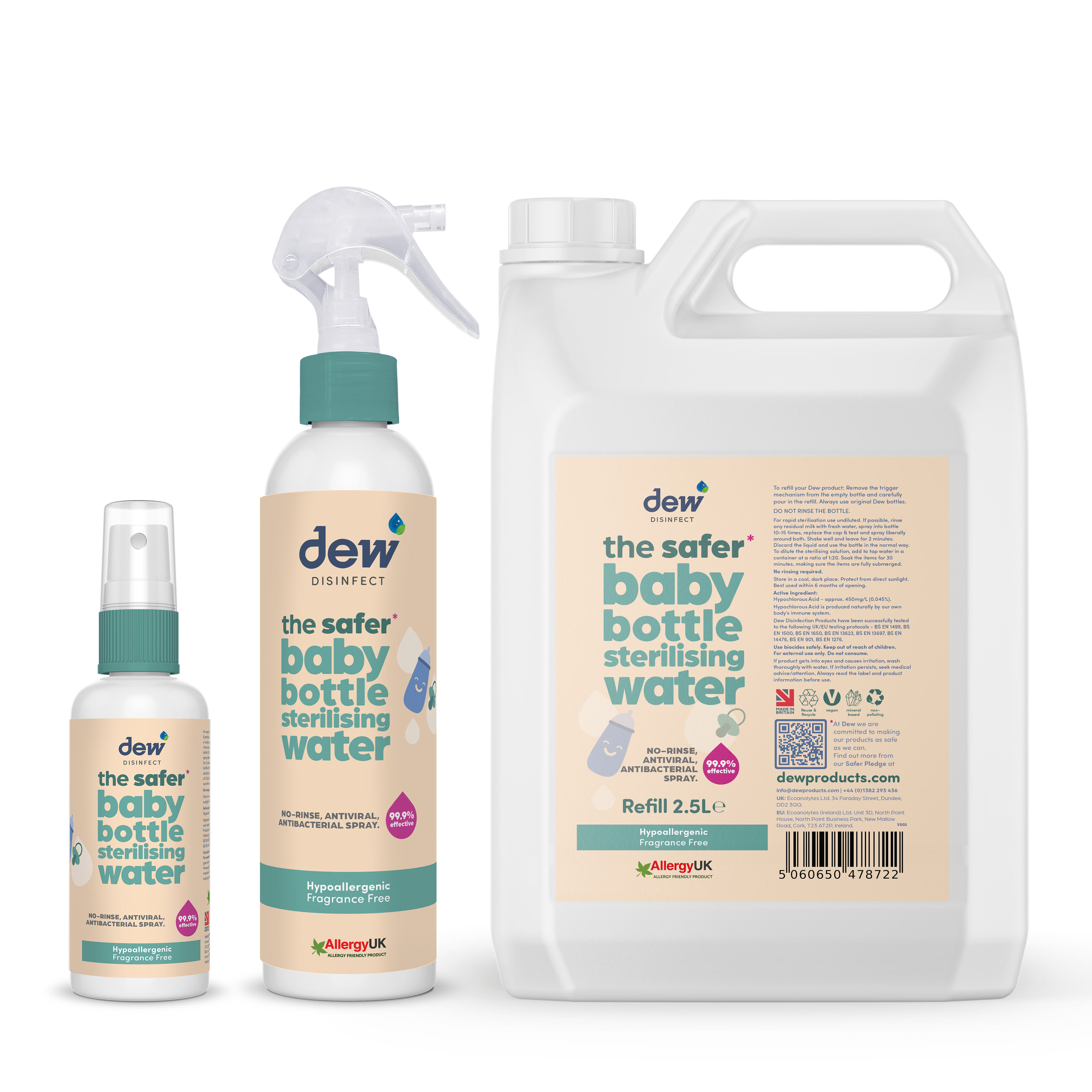 Dew Safer Disinfect Baby Bottle Sterilising Water