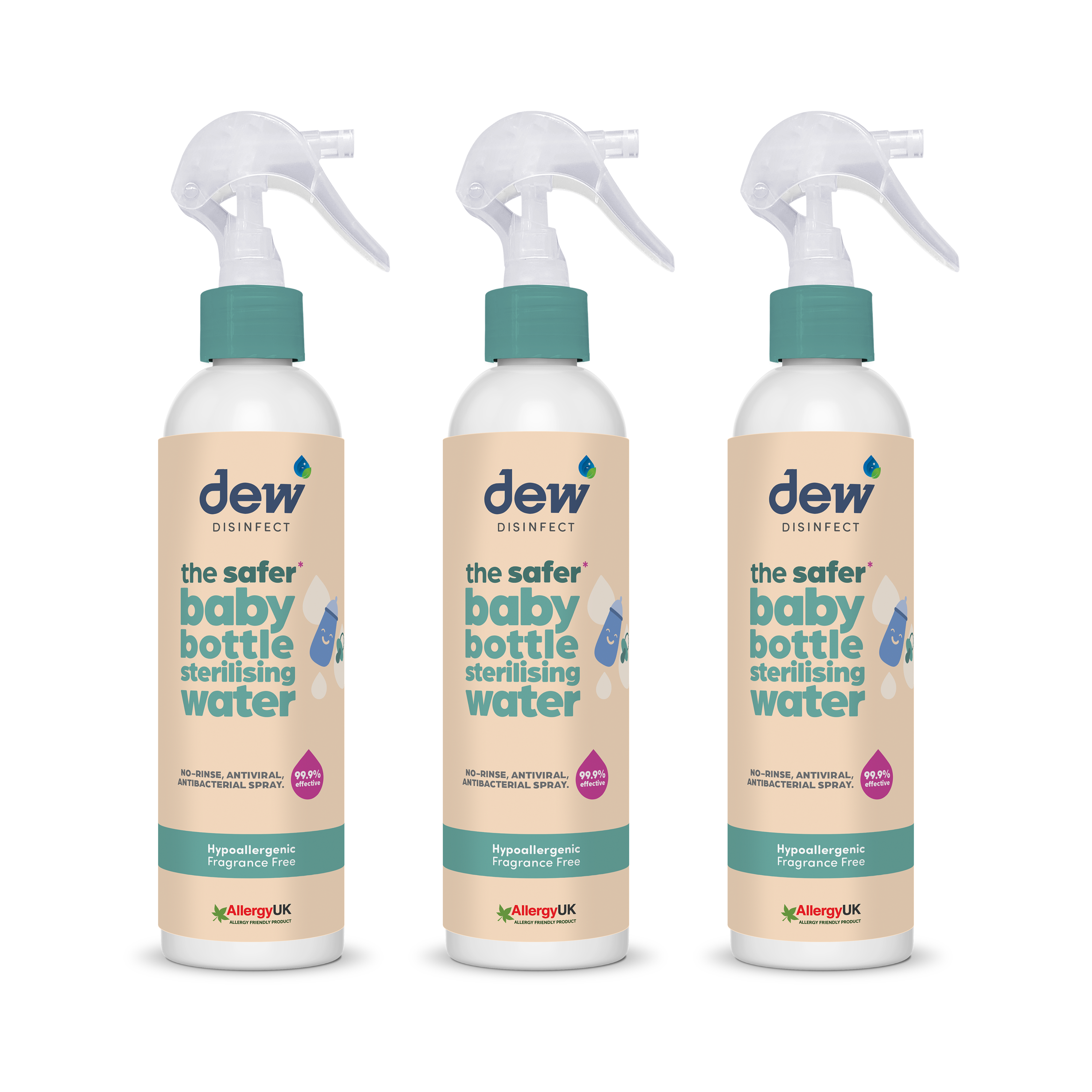 Dew The Safer Disinfect Baby Bottle Sterilising Water Bundle Pack