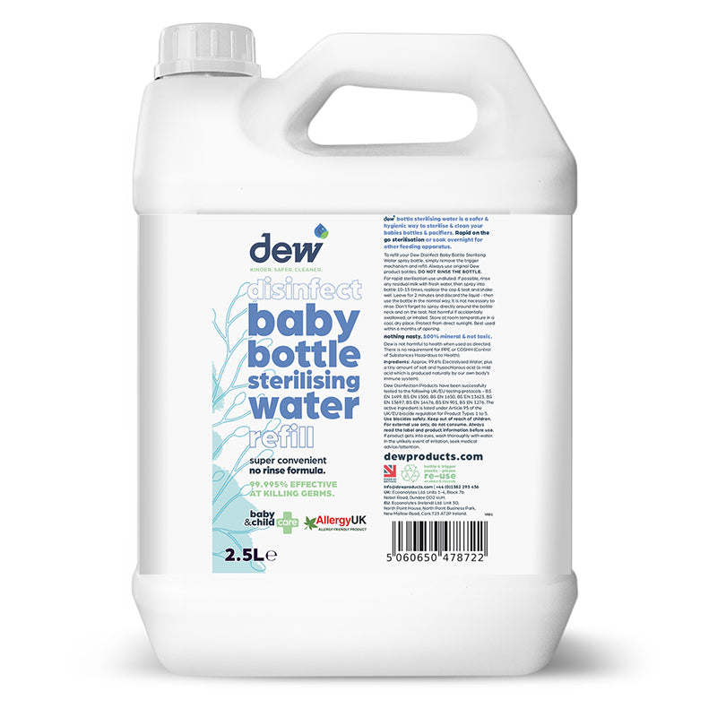 Dew Baby Bottle Sterilising Water 2.5L