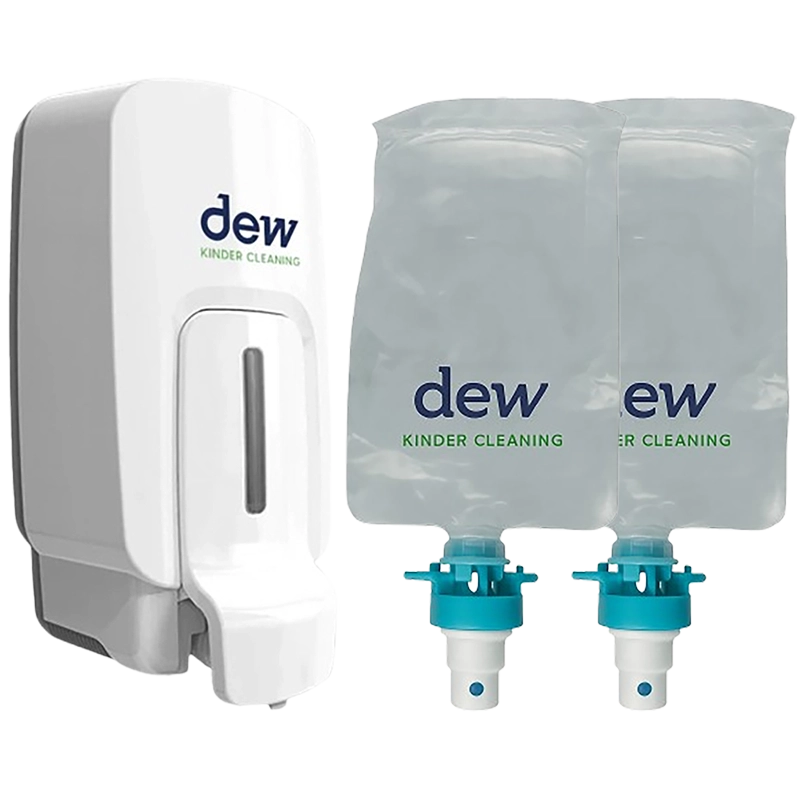 Hand Cleansing Water Dispenser - Wall Mounted With Refill Pouch 1L x 2